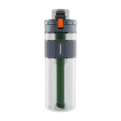 Porodo Lifestyle 600ml 2-Stage Filtration Water Bottle-Black