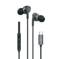 Porodo Stereo Earphones Type C Connector - Black