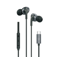 Porodo Stereo Earphones Type C Connector - Black