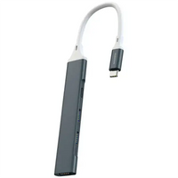 Porodo Aluminum Multi-Port USB-C Hub-Gray