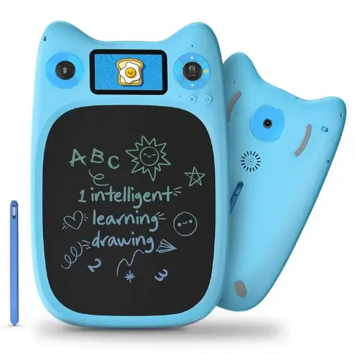 Porodo Kids Drawing & Writing with Board 95 Guided Drawings-Blue