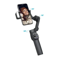 Porodo 3-Axis Gimbal Stabilizer Magnetic Fill Light-Black