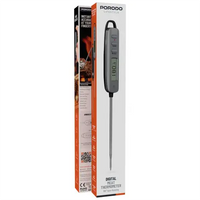 Porodo Lifestyle Digital Meat Thermometer with 180° Auto-Rotating-Silver