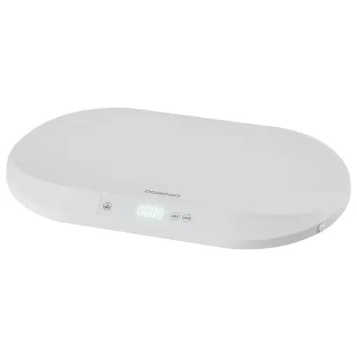 Porodo Lifestyle Mini measure Electric Digital Baby Scale with Measuring Tape - White