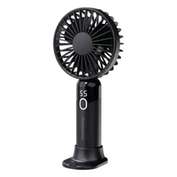 Porodo Lifestyle Chillo Air Portable Handheld Fan With 2-in-1 Detachable Base & Phone Stand-Black
