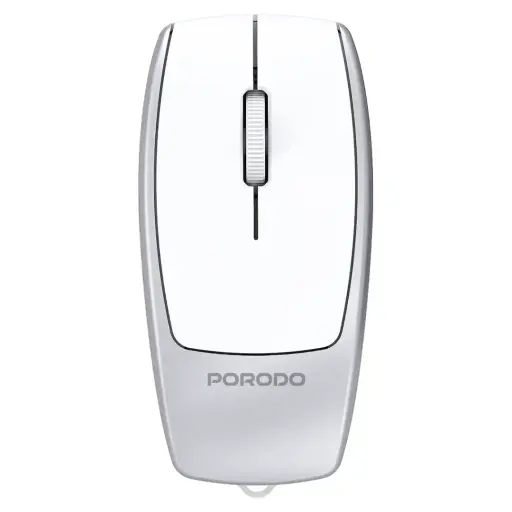 Porodo Wireless Mouse 1600DPI with Card Reader-Silver