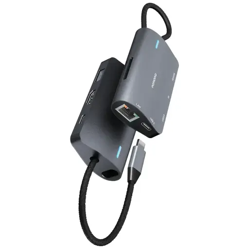 Porodo 7-IN-1 Multi Port USB-C Hub -Gray