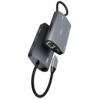 Porodo 7-IN-1 Multi Port USB-C Hub -Gray