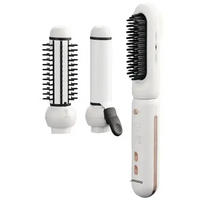 Porodo 3-In-1 Cordless Hair Styling Tool Hair Straightener & Curling Iron -White