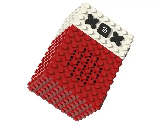 Porodo Soundtec MiniBlock Portable Stereo Speaker-Red