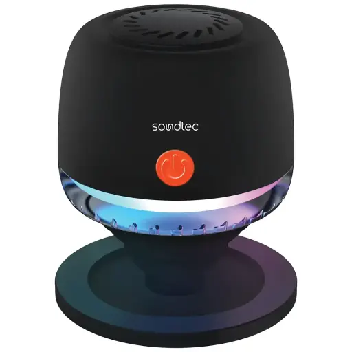 Porodo Soundtec Snap Vibe Magnetic RGB Mini Speaker-Black