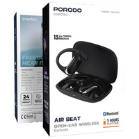 Porodo Soundtec Air Beat Open-Ear Wireless Earbuds-Black