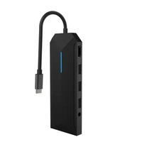 Porodo Gaming 9 in1 USB-C Hub 4K Gamers Edition PD 100W- Black