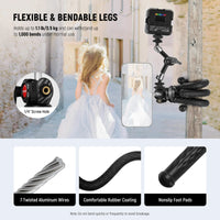 Neewer T30 Flexible Tripod with Magnetic Phone Holder