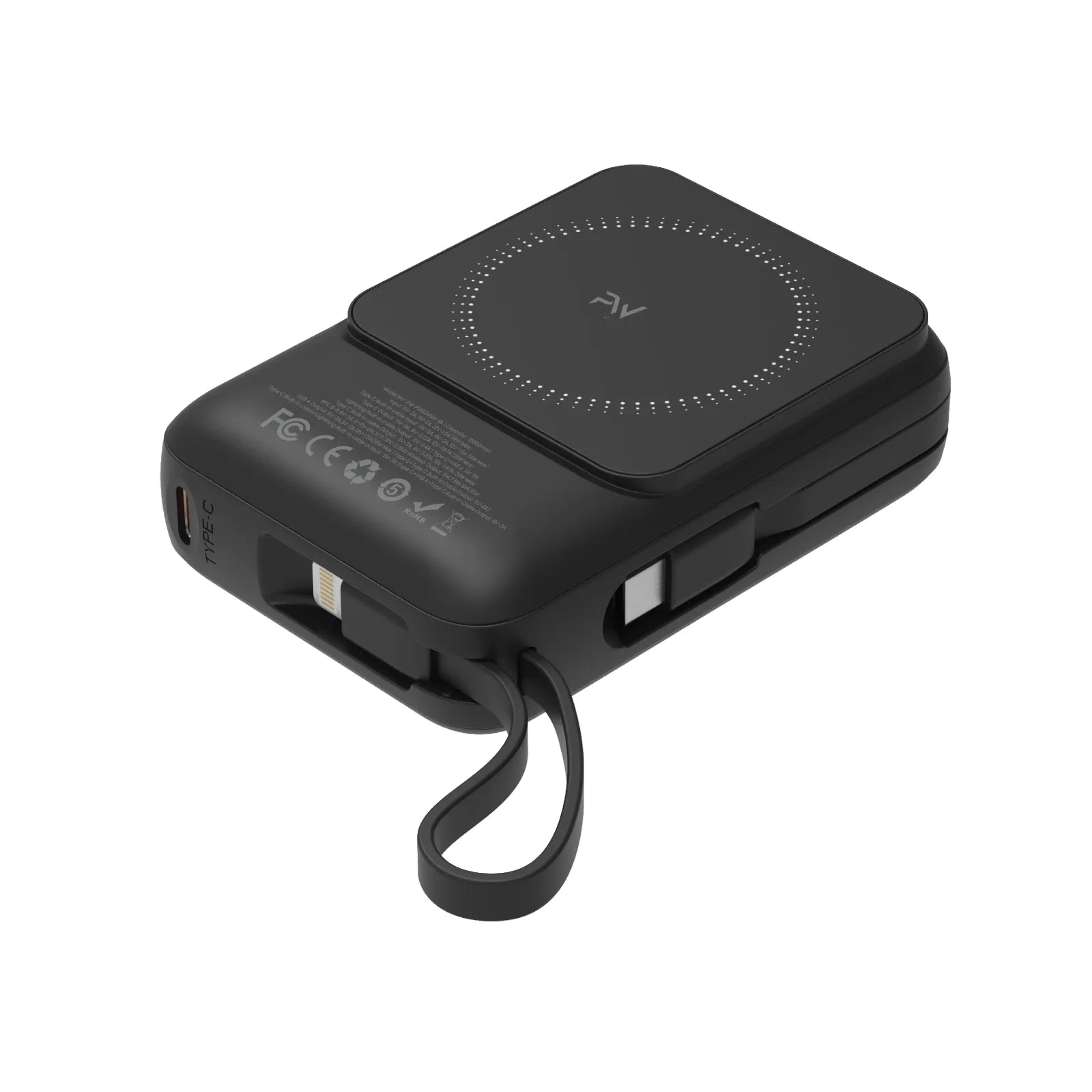 Pawa AuraGrip 22.5W 10000mAh MagSafe Power Bank with Built-in Lanyard Cable