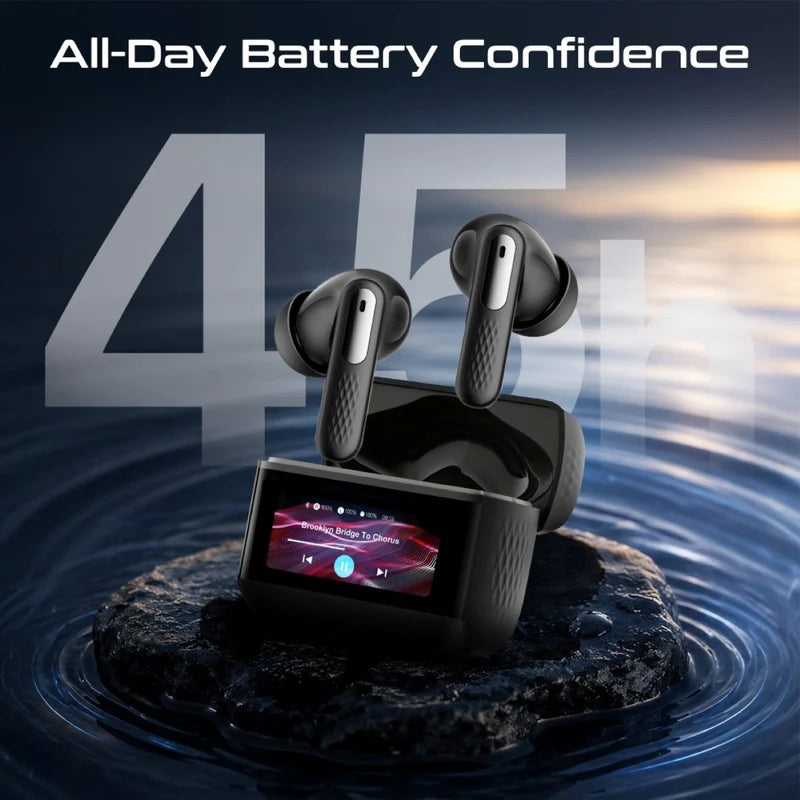 Promate Arix HD ANC Smart Display TWS Earbuds