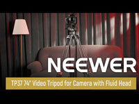 Neewer TP37 Adjustable Video Tripod with Fluid Head
