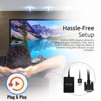 Promate proLink-V2H VGA to HDMI 1080p Display Adapter