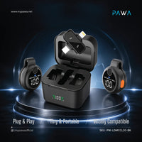 Pawa ClipGo Wireless Microphone with AI Noise Reduction Type-C + Lightning