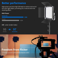 Neewer RGB660 Pro LED Video Light with Barndoor