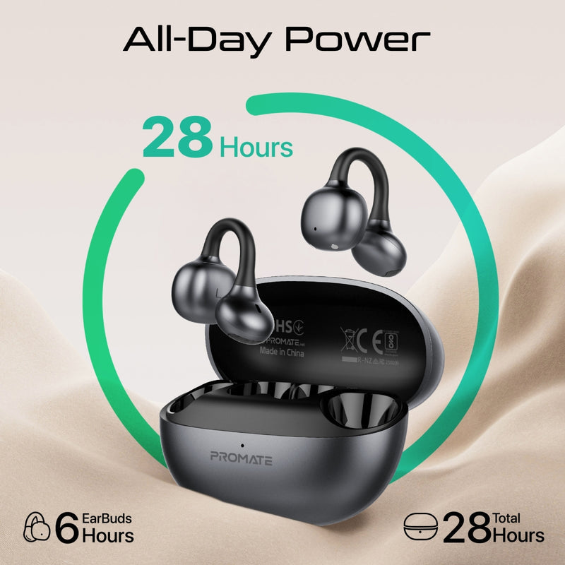Promate AirClip-Pro Open Ear Clip On TWS Earbuds