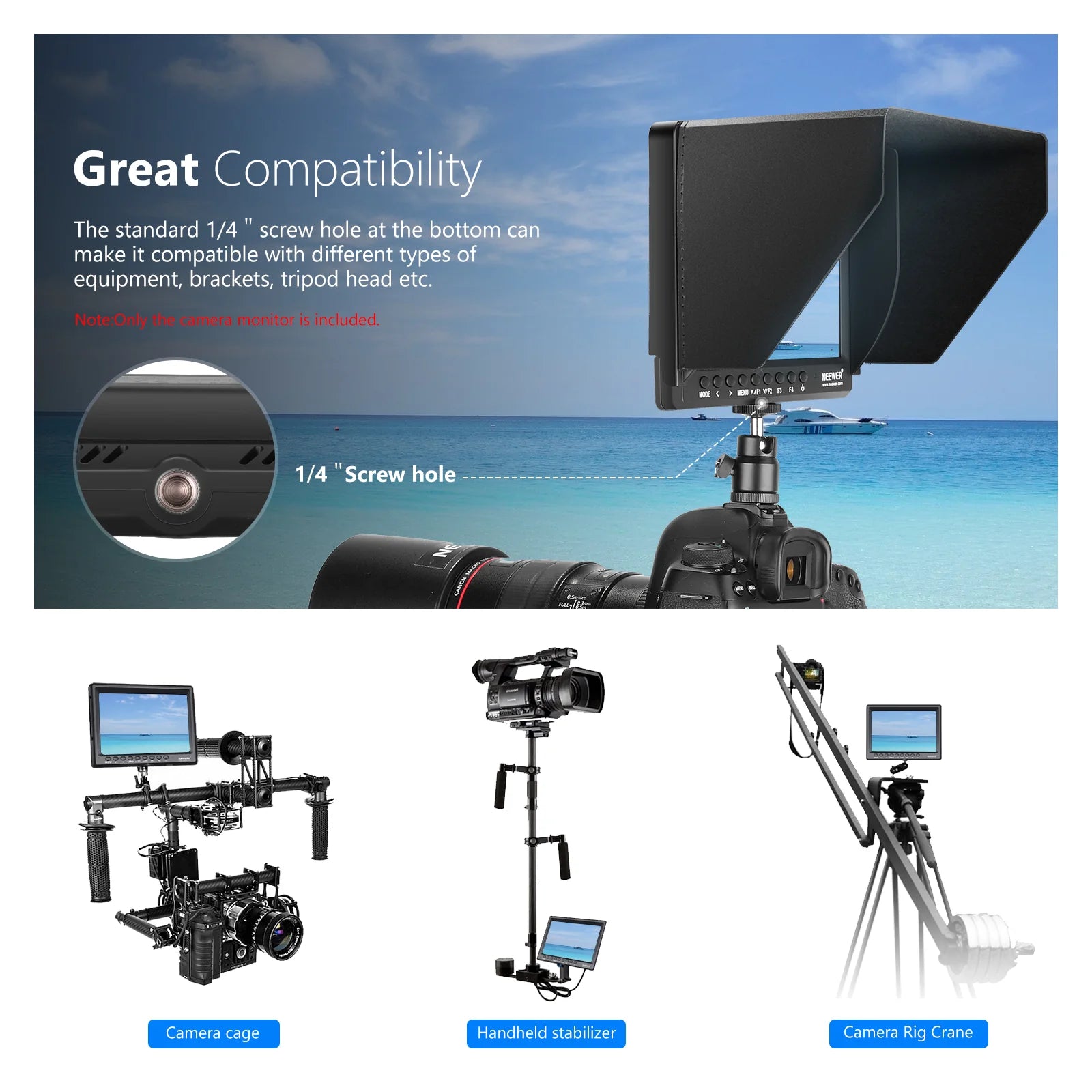 Neewer F100 Upgraded HD Field Camera Monitor