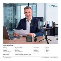 Pawa ClipGo Wireless Microphone with AI Noise Reduction Type-C + Lightning