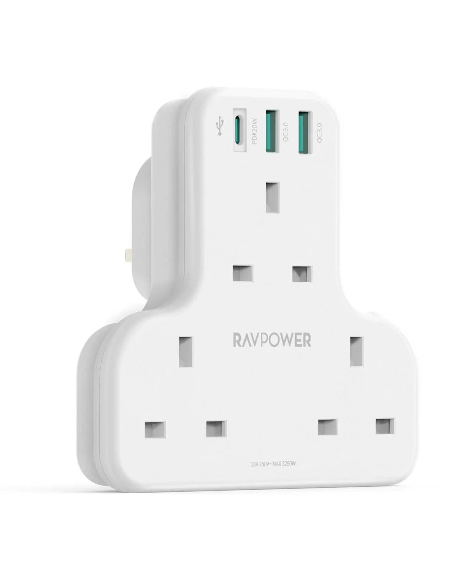 RAVPower Pioneer 20W 3-Port Travel Charger