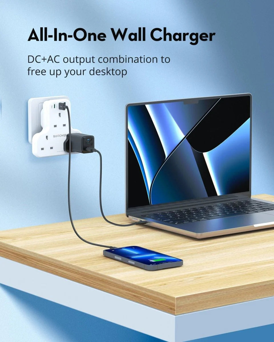 RAVPower Pioneer 20W 3-Port Travel Charger