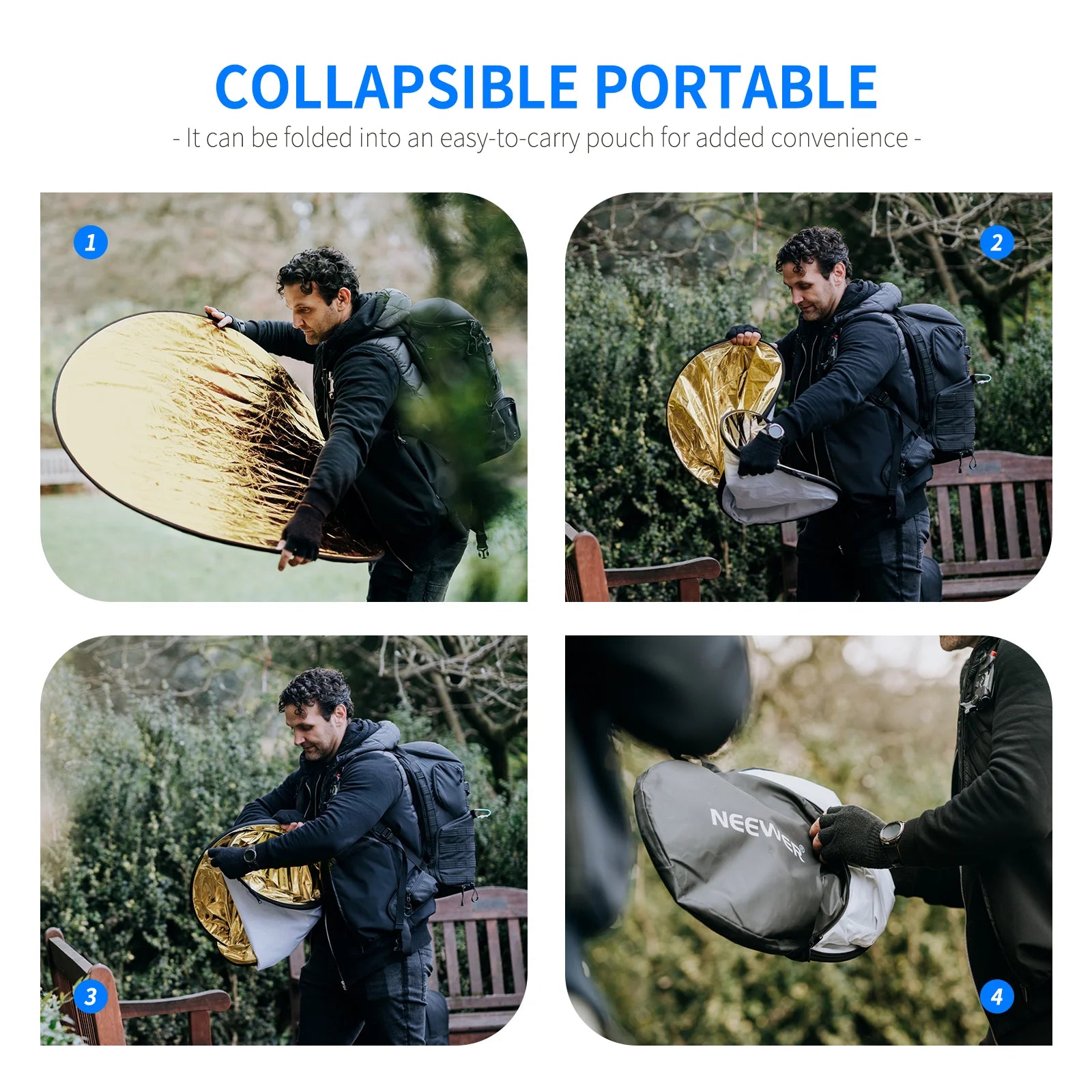 Neewer 10000076 5-in-1 Collapsible Light Reflector