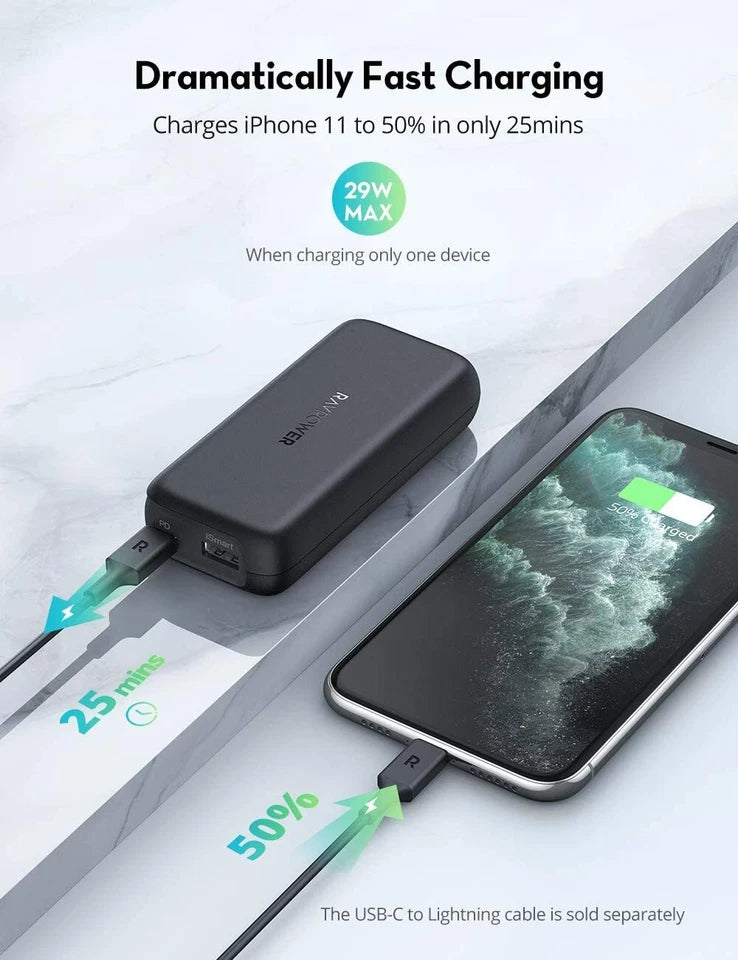 RAVPower RP-PB186 PD Pioneer 10000mAh 2-Port Power Bank