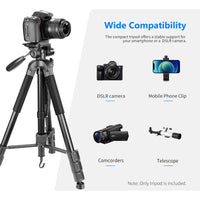 Neewer Aluminum Alloy Camera Tripod Monopod with Pan Head