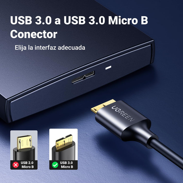UGREEN US130 USB 3.0 A to Micro-B Cable 0.5m
