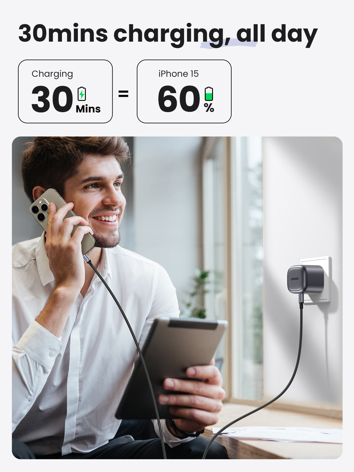 UGREEN CD305 Nexode 30W USB-C PD GaN Fast Charger