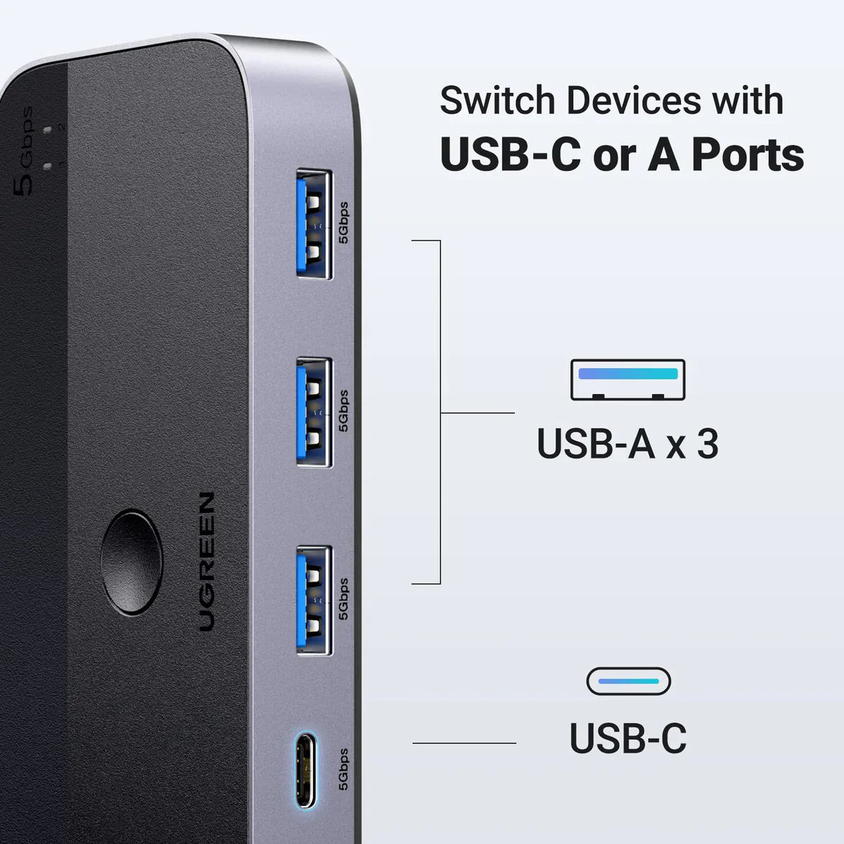 UGREEN USB 3.0 Sharing Switch for 2 Computers