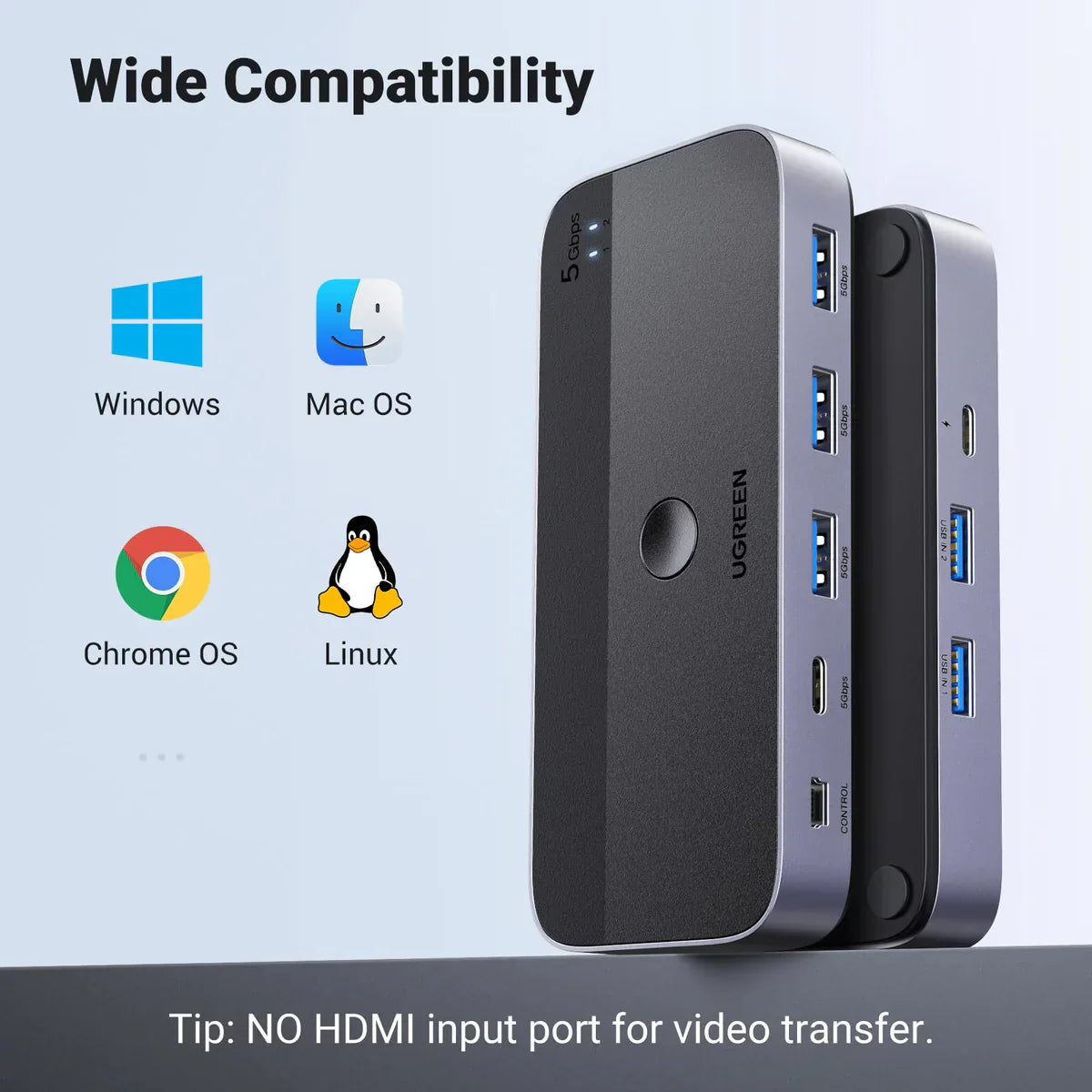 UGREEN USB 3.0 Sharing Switch for 2 Computers