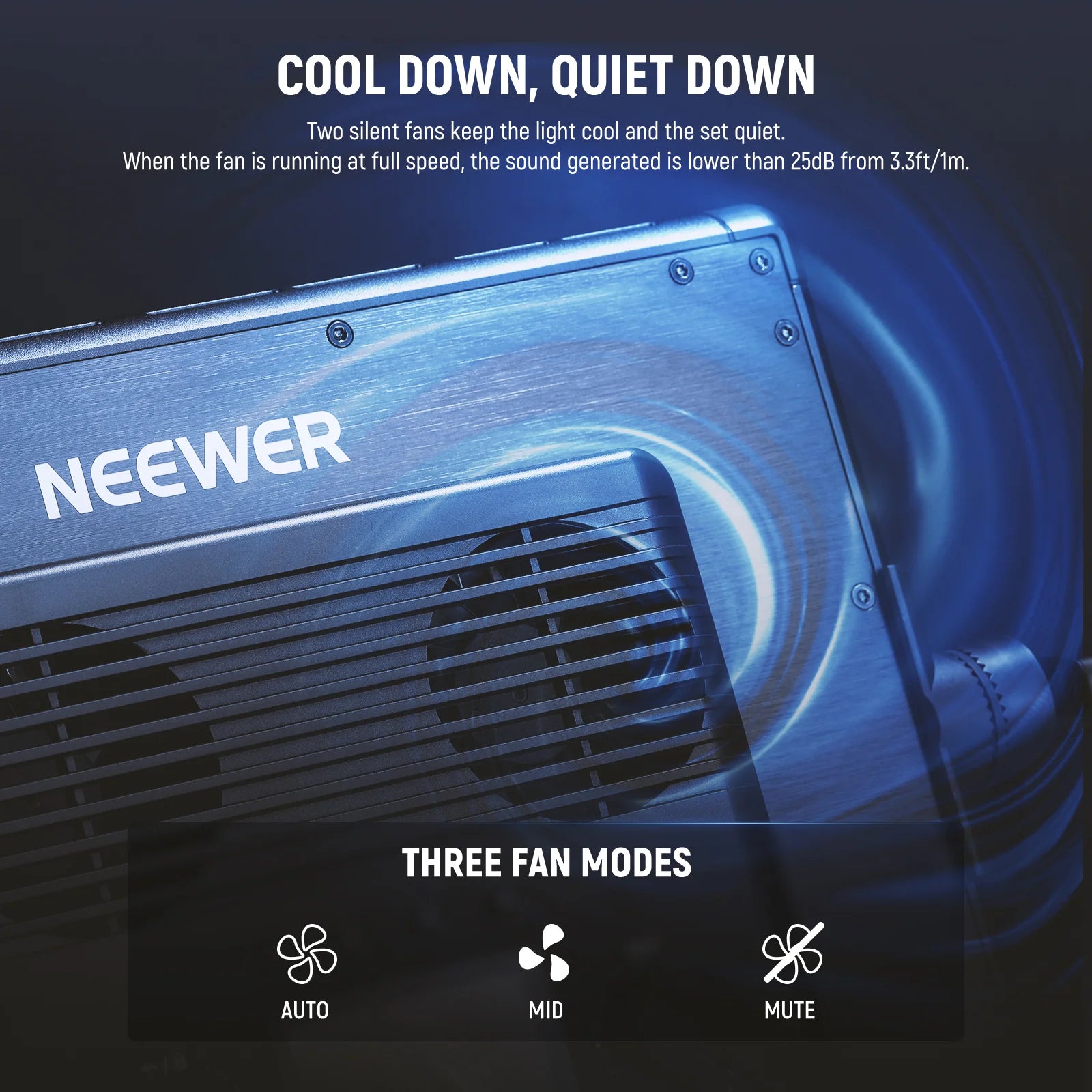 Neewer PL60C 2-Light RGB LED Video Light Kit with Stands and Bag