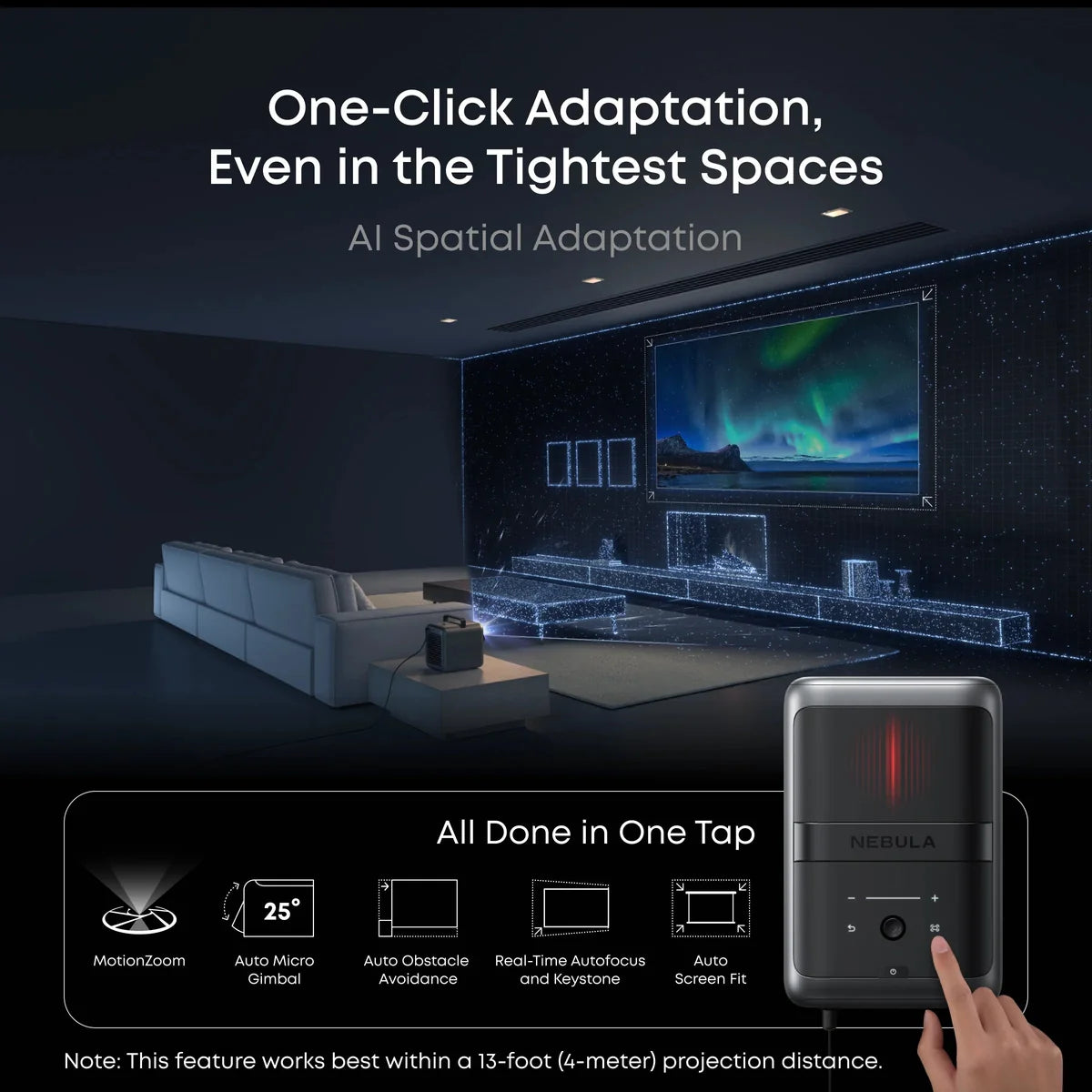 Nebula X1 Triple Laser 4K Projector Motorized Gimbal