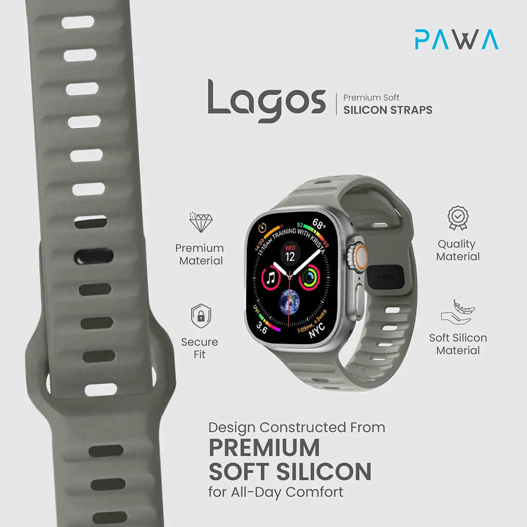 Pawa Lagos Premium Soft Silicon Strap 45/49mm