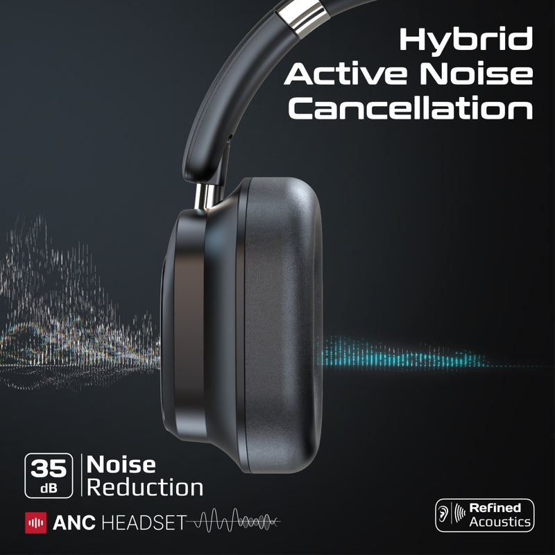Promate VuTune Hybrid ANC Touchscreen Wireless Headphones