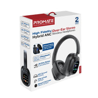Promate VuTune Hybrid ANC Touchscreen Wireless Headphones