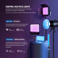 Neewer RGB1200 2-Light LED Video Light Kit with Stands and Bag