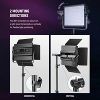 Neewer RGB1200 2-Light LED Video Light Kit with Stands and Bag