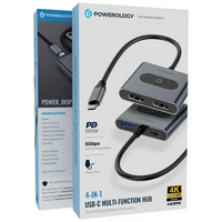 Powerology PD 100W 4-In-1 USB-C Multi-Function Hub