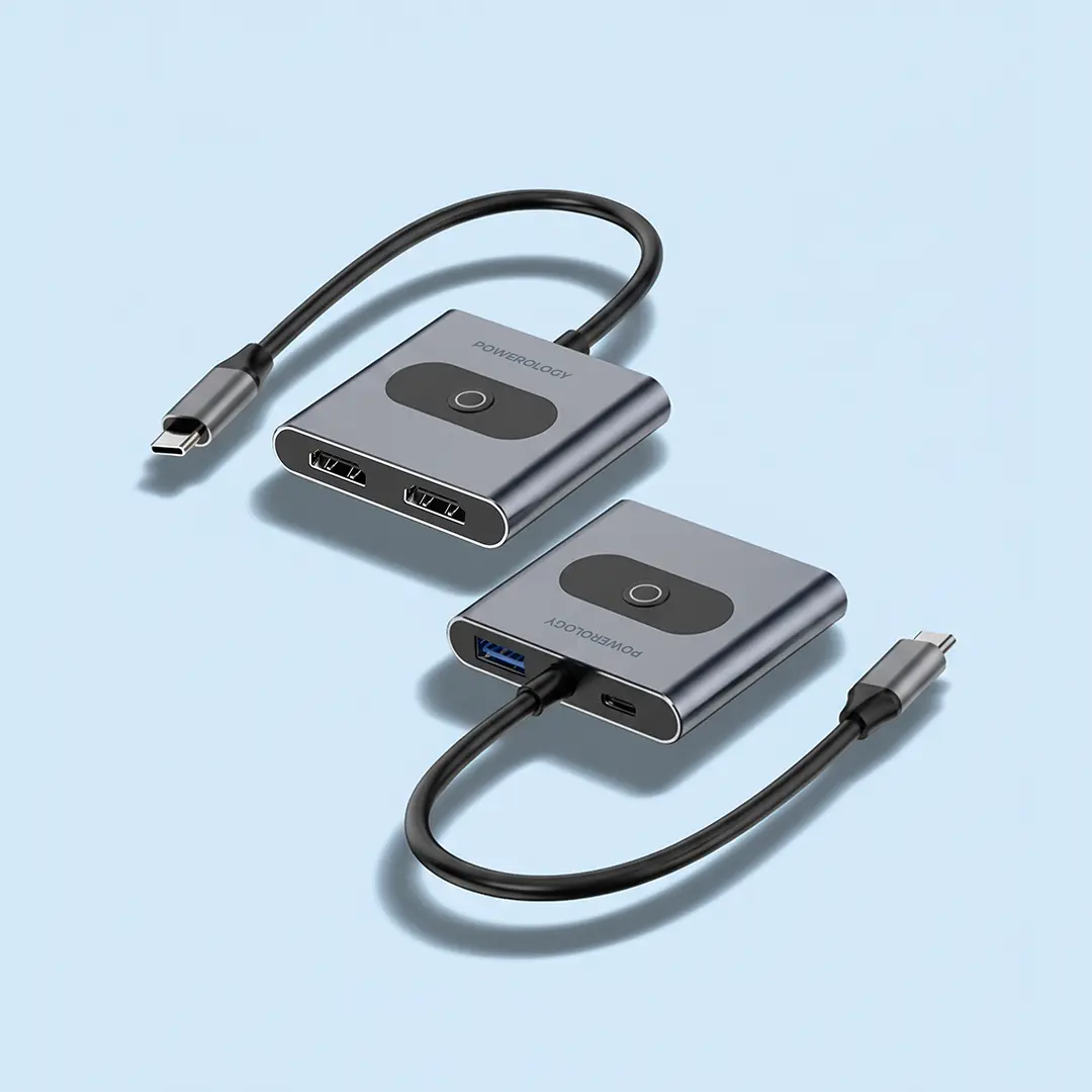 Powerology 4-In-1 USB-C Multi-Function Hub