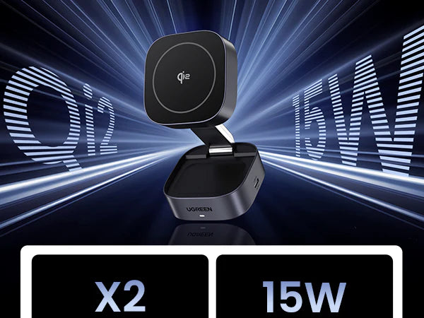 Ugreen 2-in-1 Magnetic Wireless Charger (Copy)
