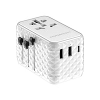 Powerology PWCUQC028 GaN 20W Universal Travel Adapter with Retractable Cable