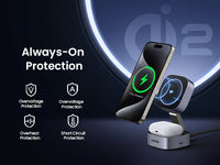 UGREEN 2-in-1 Magnetic Wireless Charger 15W