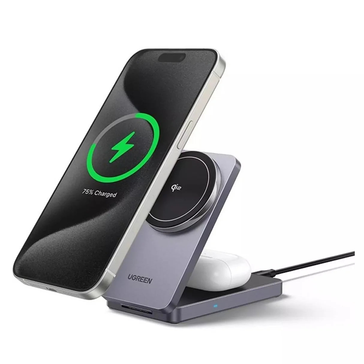 Ugreen 2-in-1 Magnetic Wireless Charger 20W Space Grey