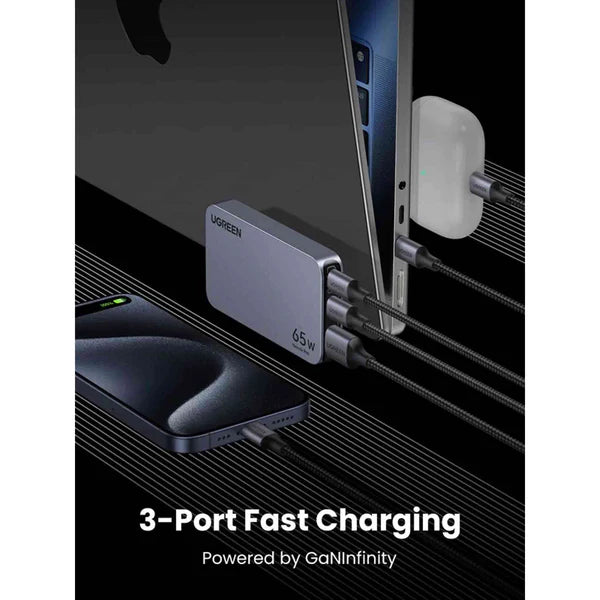 Ugreen Nexode Pro 65W 3-Port GaN Ultra-Slim Fast Charger